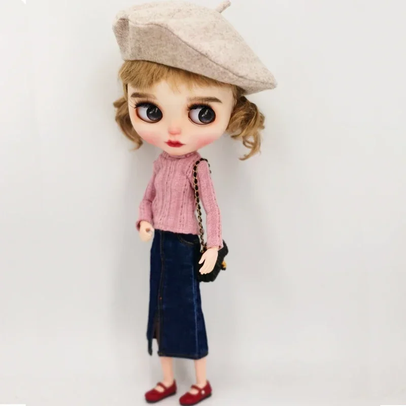 Blythe-abrigo de invierno para muñeca, zapatos, botas, OB24, Azone, ropa, juguetes, bolsas