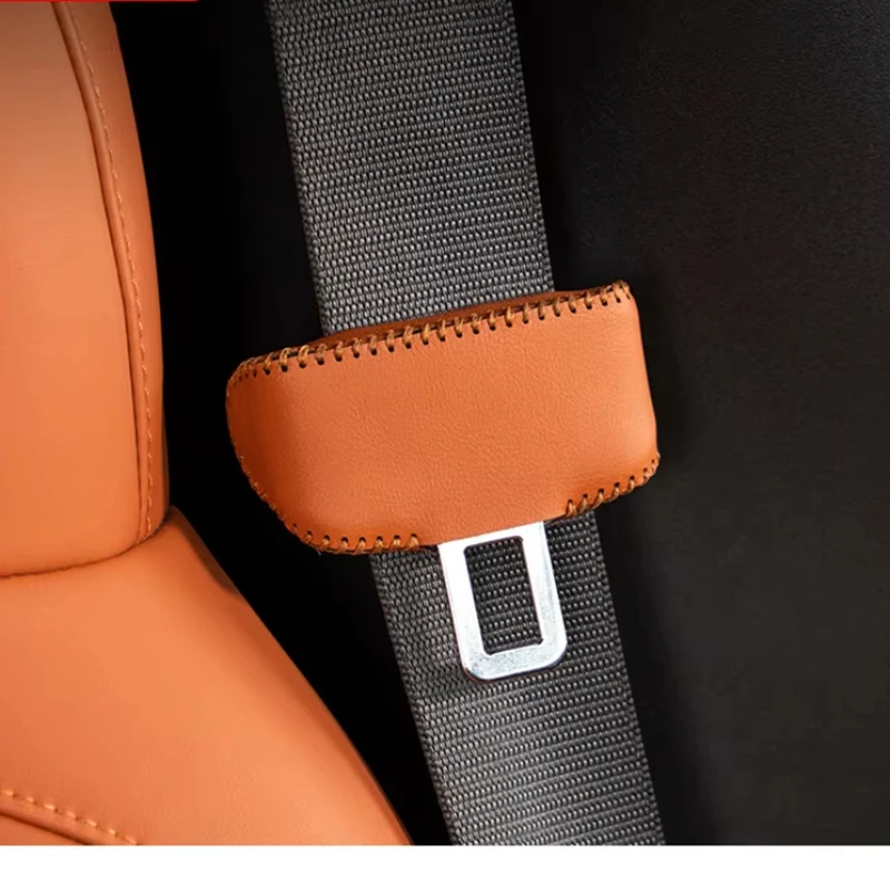 

For Li Lixiang L6 L7 L8 L9 Car Styling Seat Belt Insert Seat Buckle Seat Belt Protective Leather Cover Auto Modified Accessories