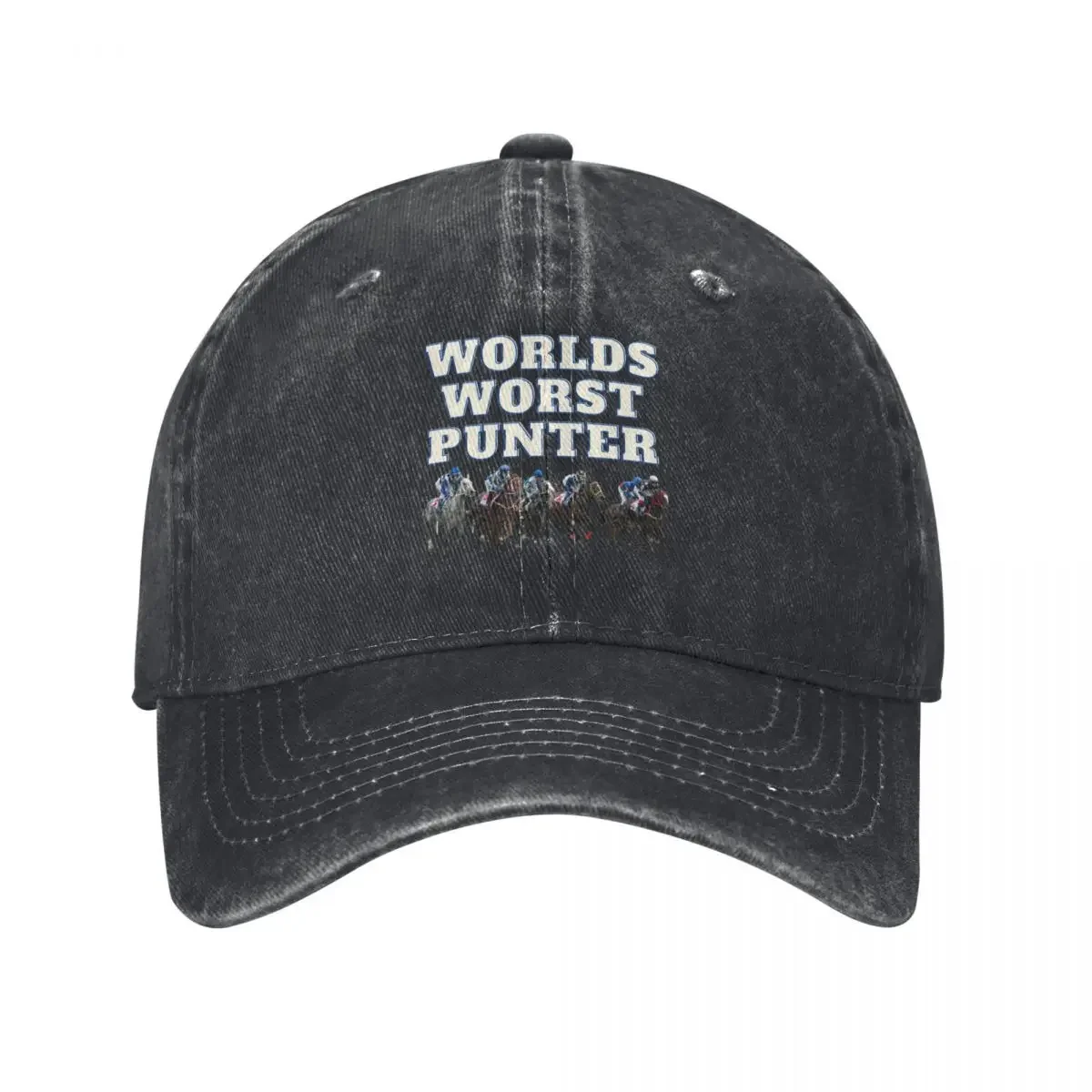 Worlds worst punter - horse racing bet Baseball Cap Ball Cap Beach Snap Back Hat Female Men's