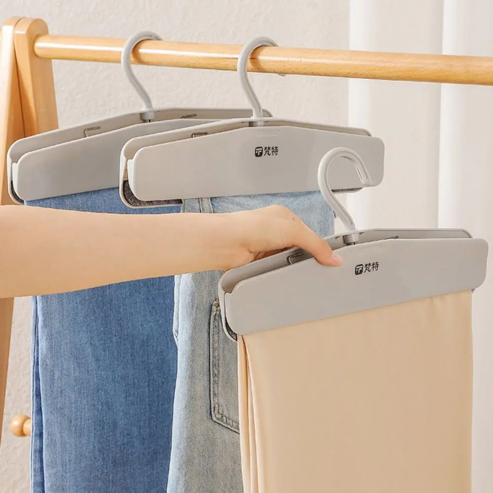 

2pcs Crease-resistance Non-slip Pants Clip Rotatable Strong Clamping Force Pants Storage Rack Household Non-marking