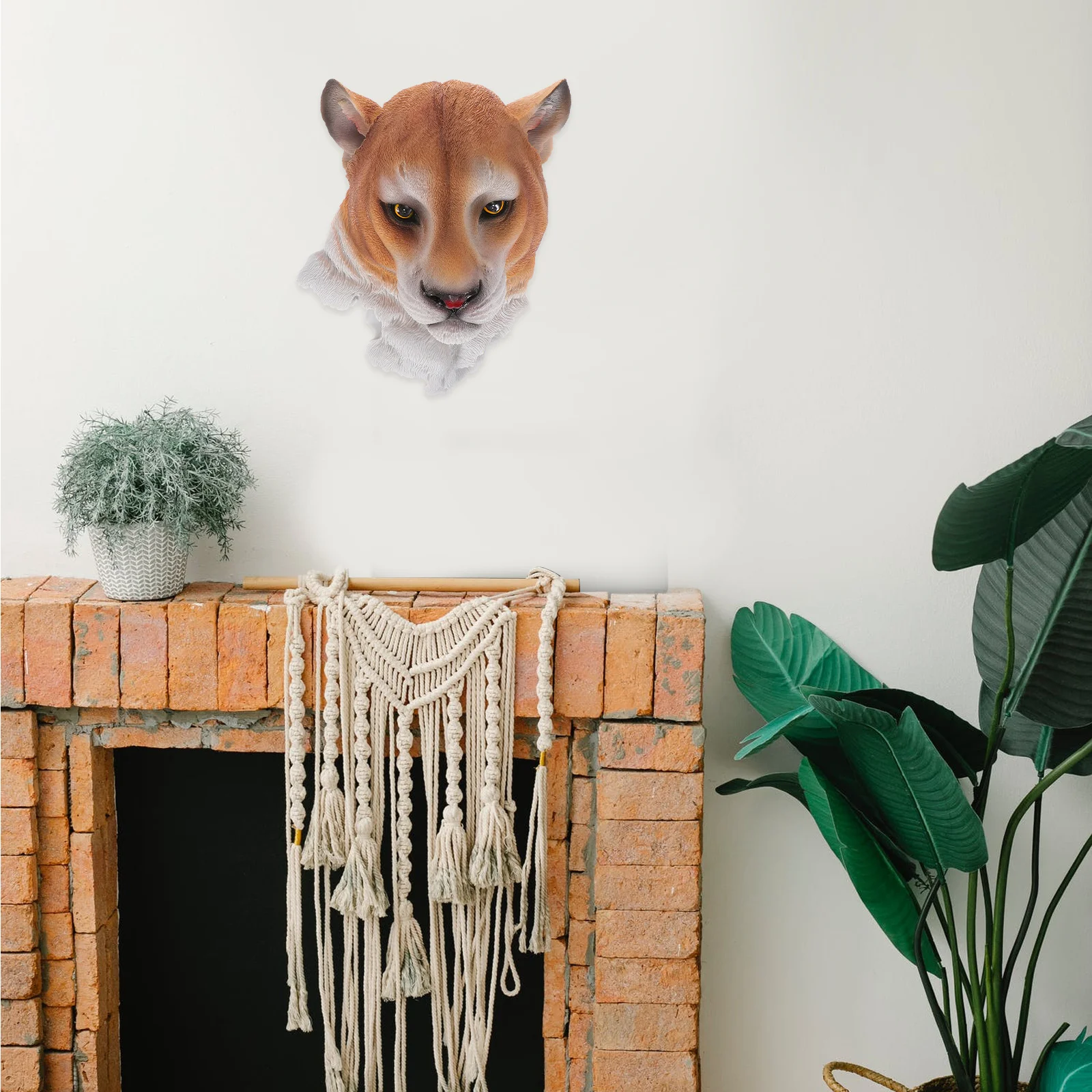 

1Pcs Resin Leopard Head Wall Ornament Creative Animal Pendant Decorative Hanging Animal Head Decor for Indoor Outdoor Home Decor