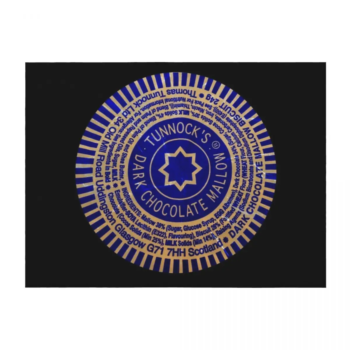 Tunnock's Dark Chocolate Mallow Throw Blanket Custom Luxury Hairy sofa bed Blankets