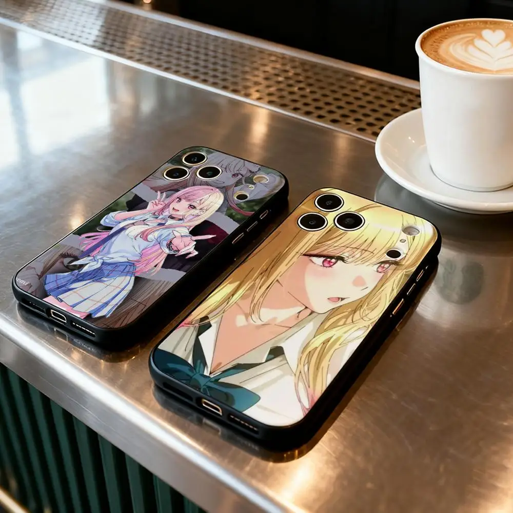 

Phone Case For iPhone 17 Air 16 16e Plus Pro MAX15 14 13 12 11 xr 7 8 6 se XSmax Soft black case Kitagawa Marin