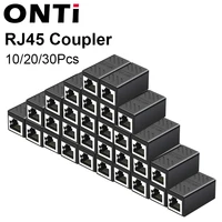 Acoplador extensor de Cable Ethernet RJ45 Cat6, conector extensor hembra a hembra para Cable de red, 10/20/30 Uds.