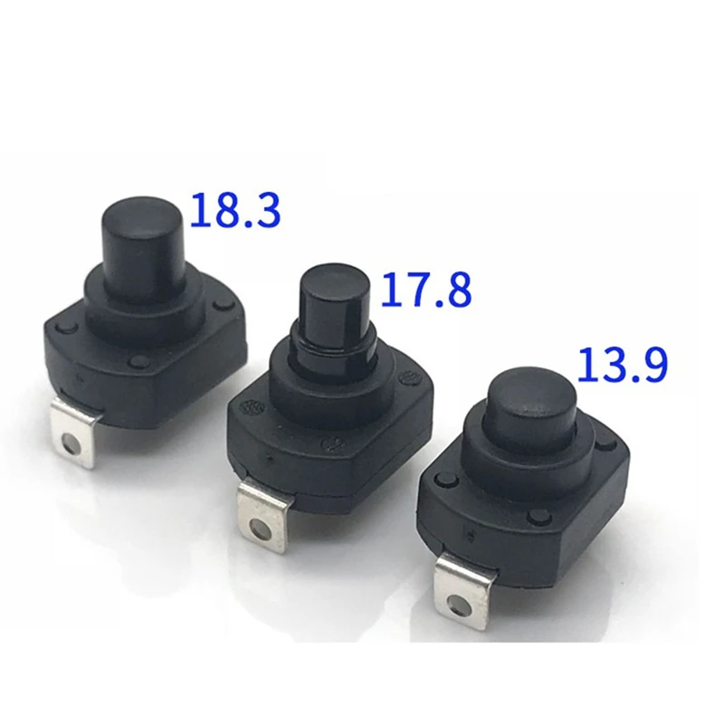 أفضل العروض مصباح يدوي التبديل زر الطاقة الذاتي قفل 6A مصباح يدوي زر السفينة من نوع عالية الحالي اضغط على التشغيل