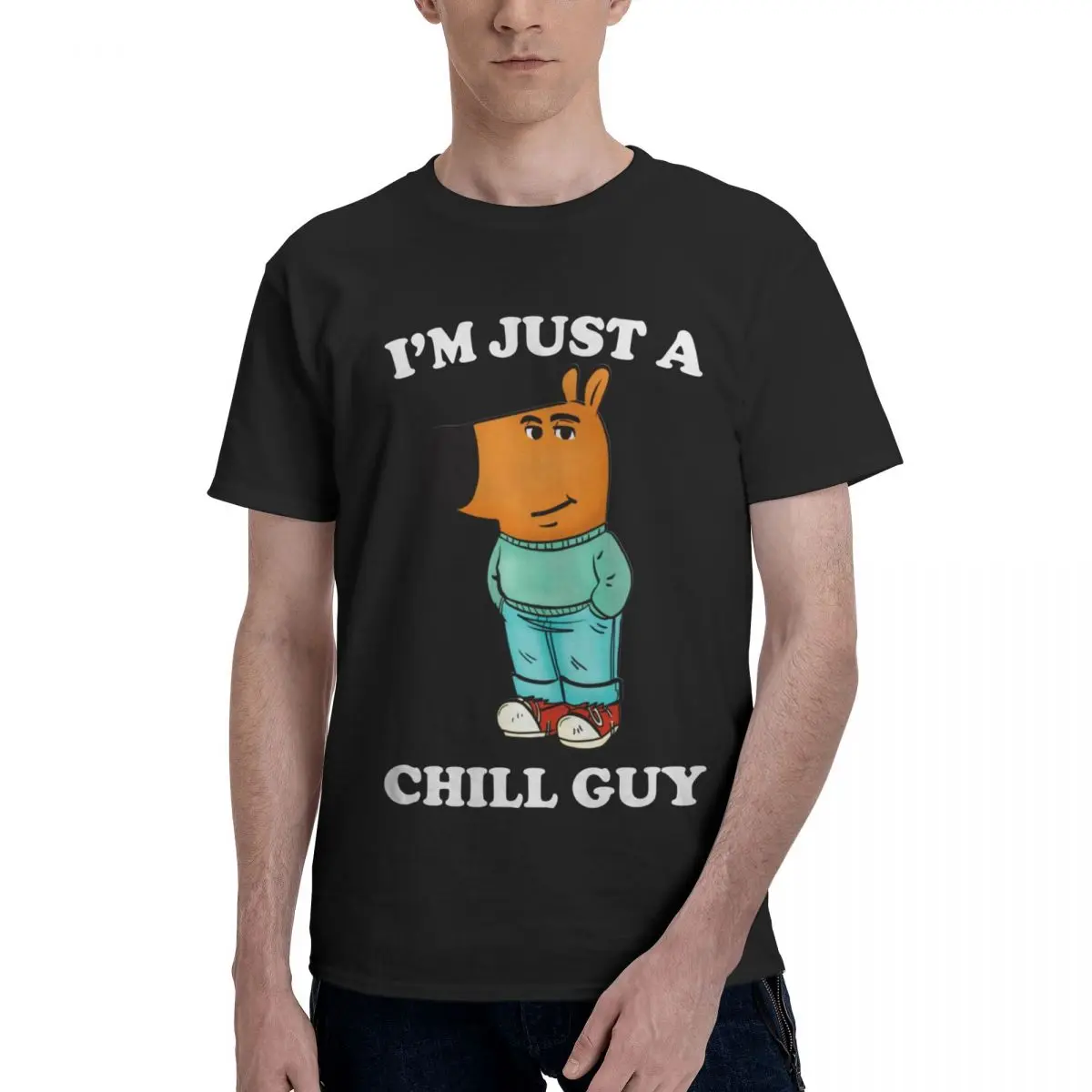 2025 Just A Chill Guy Coin Meme 2025 Funny T Shirt Crewneck Anime Men Women Tshirt Graphic Y2K Clothing