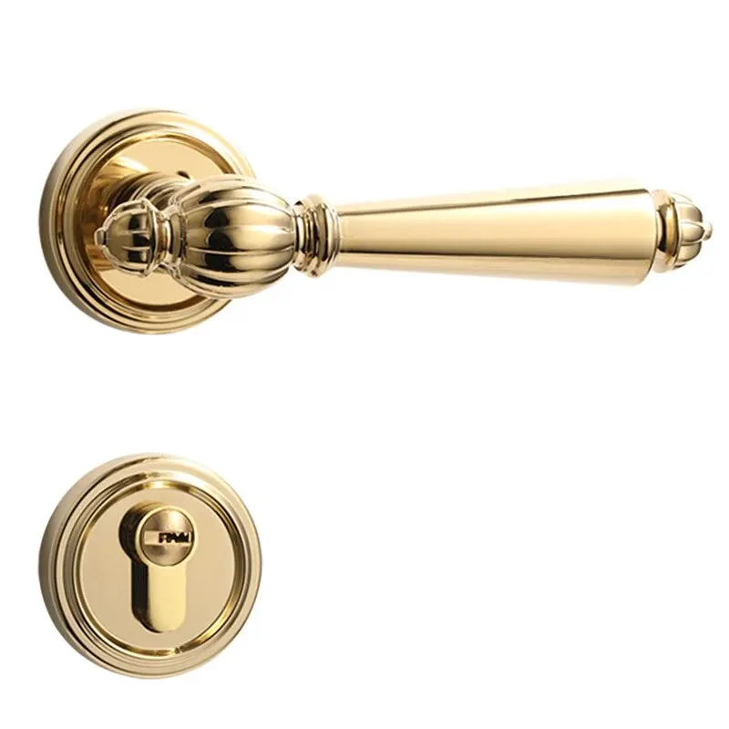 Door Lock Handle Bedroom Hotel Apartment Room Bathroom Office French Door Handle Household Silent Lock Body Single Set Door Lock