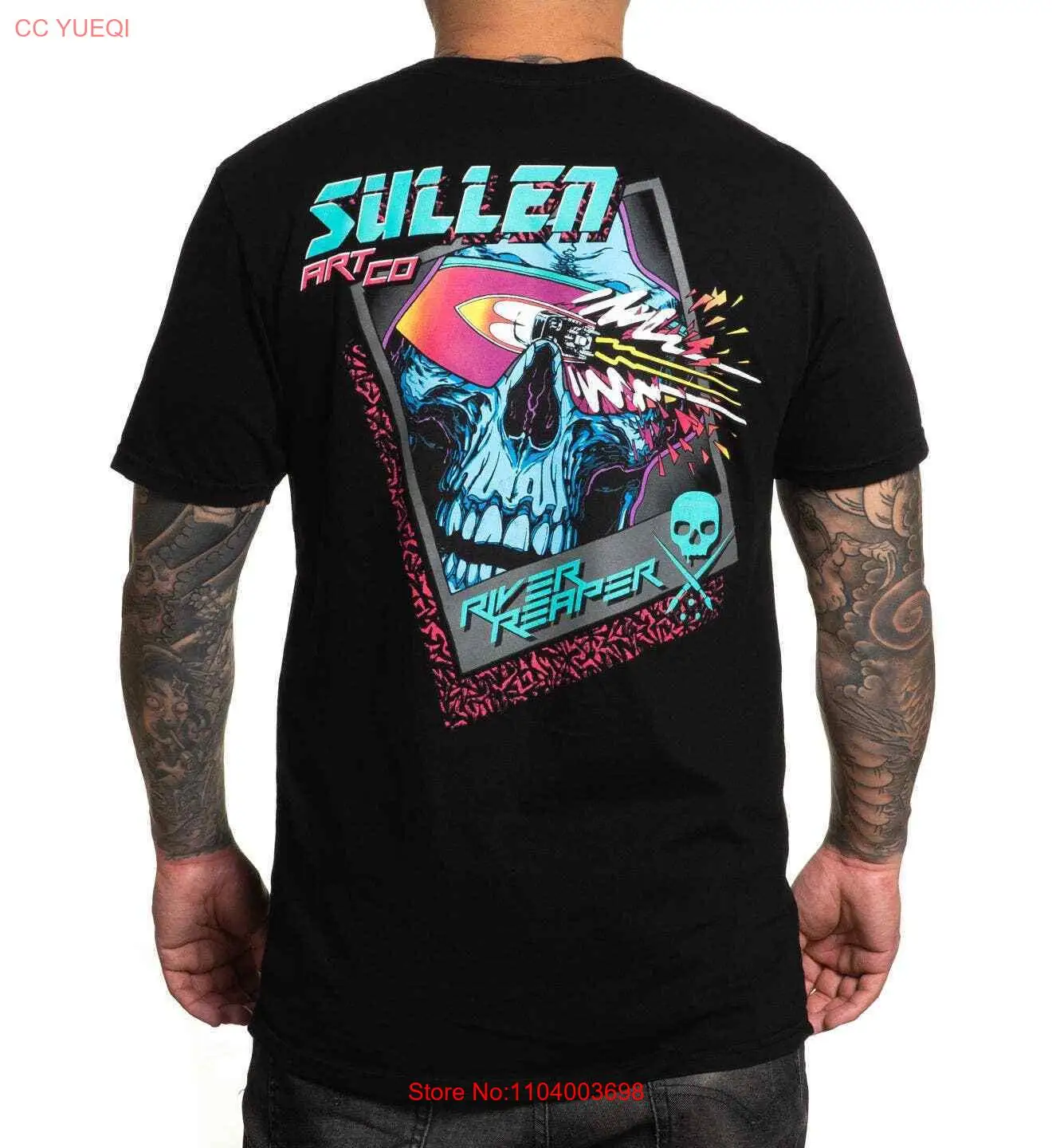 NEW Sullen Art Collective RIVER BLASTER TEE SHIRT BLACK LARGE-2XLARGE LIMITED