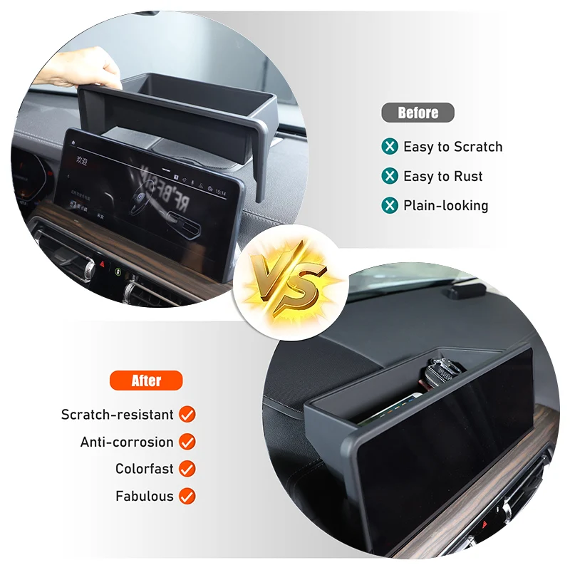 For BMW X3 G01 iX3 X4 G02 2018-2024 Car Dashboard Navigation Screen Rear Storage Box Hidden Organizer Interior Accessories