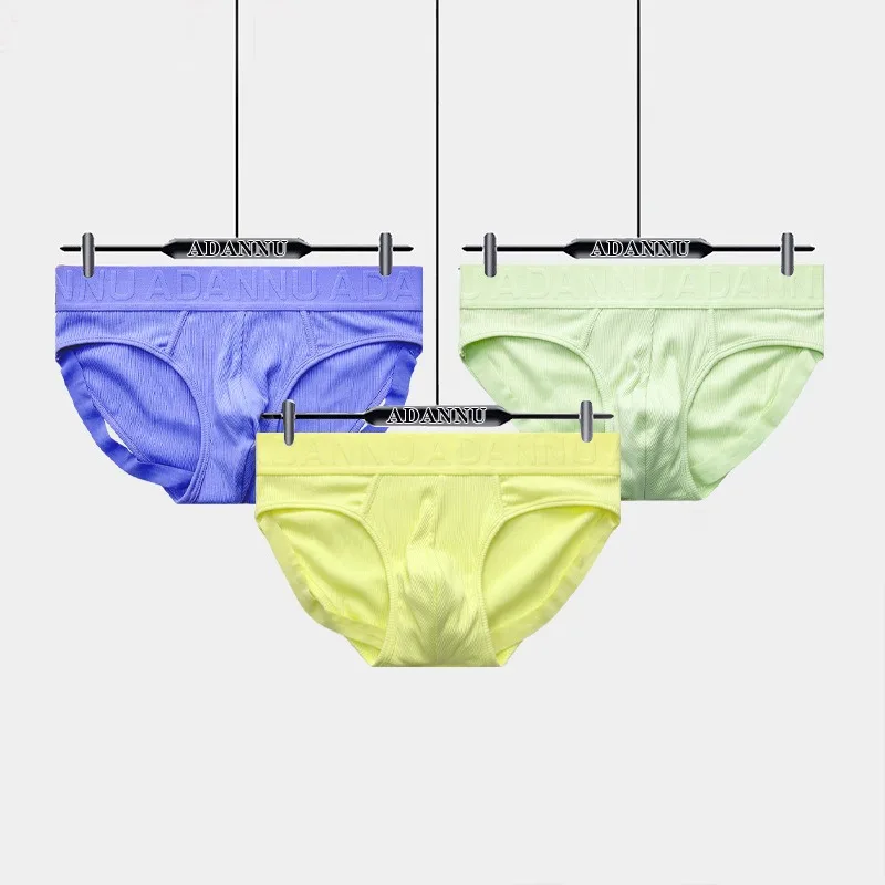 

Новые трусы, брюки с двойным поясом, однотонные хлопковые брюки с низкой талией AD759