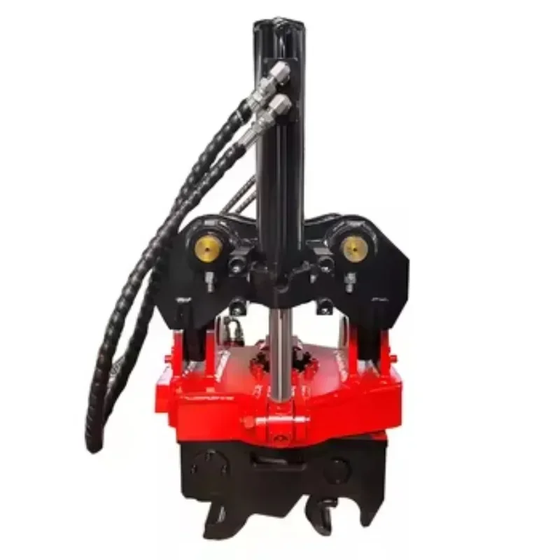 SK30 mini excavator uses power tilt rotators, 180 degree tilt fast, 45 degree tilt and 360 degree rotators