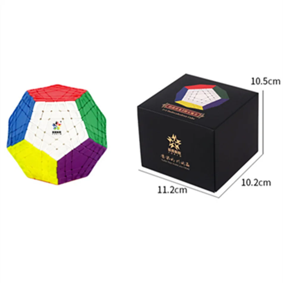 FunnyGoo YuXin HuangLong 5x5 Dodecaedro 12 Superficie Gigaminx Megaminx 5 x 12 Cubo de rompecabezas mágico del cubo Stickerless