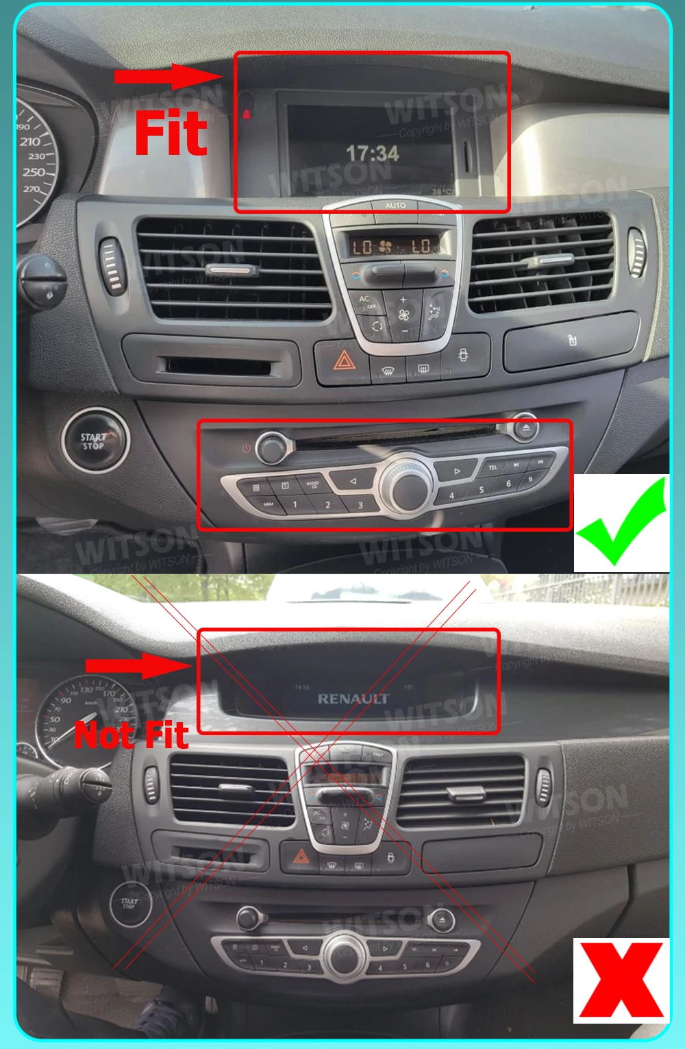 سيارة ستيريو مشغل وسائط متعددة لتحديد المواقع CarPlay 7 "لرينو لاغونا 3 Latitude 2011-2015 صالح LHD RHD OEM استخدام الإطار الأصلي لا قطع #1