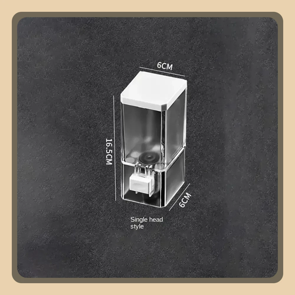 موزع صابون يدوي غير مثقوب يُثبت على الحائط، زجاجة مطهرة بدون أثر، موزع صابون شفاف للحمام