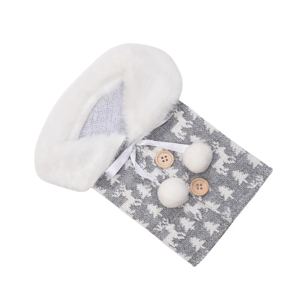 

Creative Xmas Bottle Cover for Wine Elk Shape Bow Knot Washable Sleeve Ideal Gift Decoration Accessory