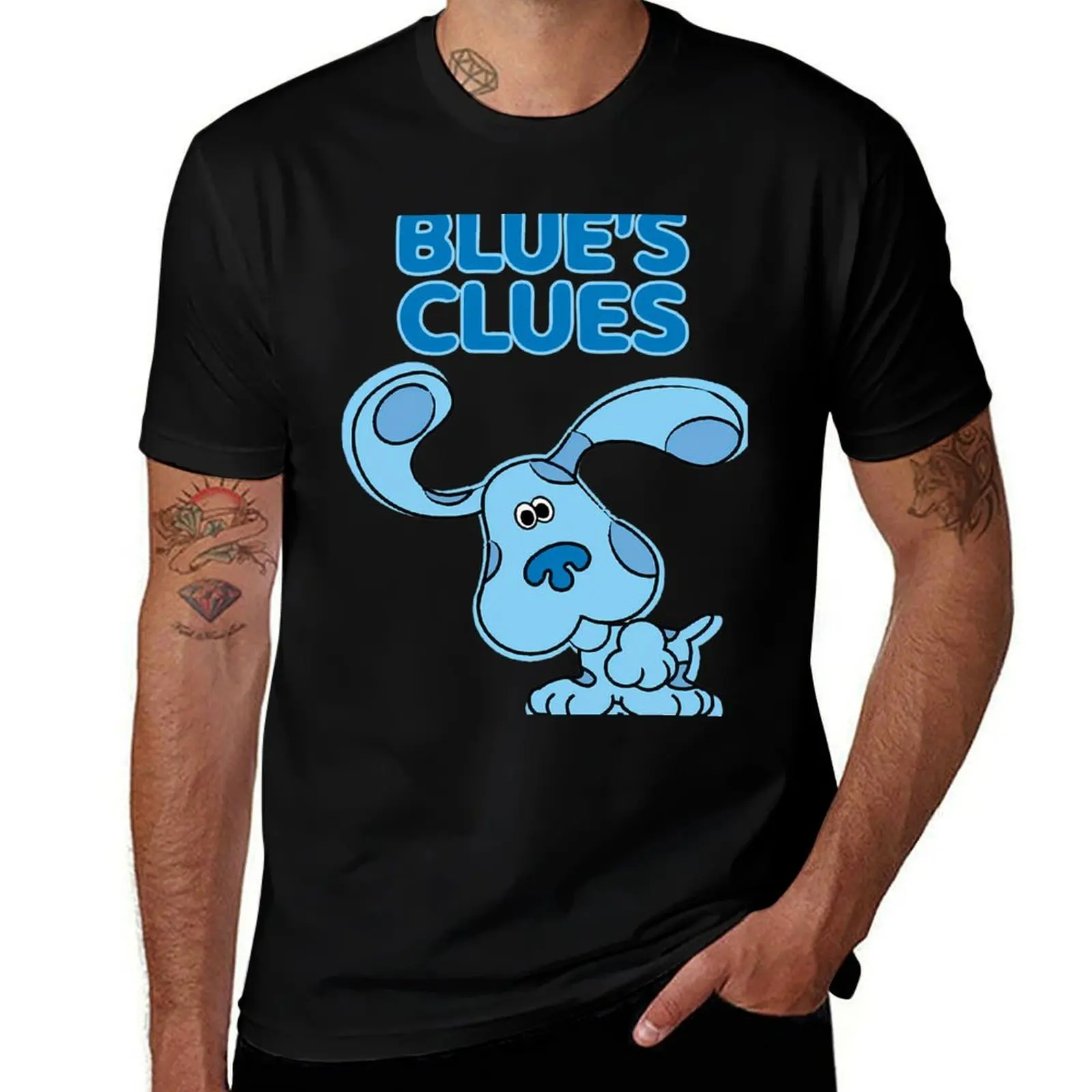 

blues clues steve T-Shirt t shirt man designer black cotton t-shirt plain for man package T-Shirt