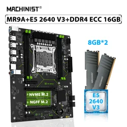 MACHINIST X99 MR9A-H Motherboard Set LGA 2011-3 Kit Xeon E5 2640 V3 Processor CPU 16GB(2*8GB) DDR4 ECC Memory RAM NGFF M.2 NVME