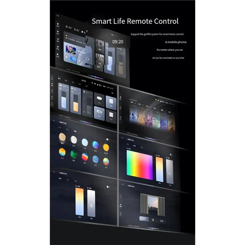 Zigbee Gateway Switch Controller Tuya Smart Home 6 Inches Multi-Functional Central Control Panel
