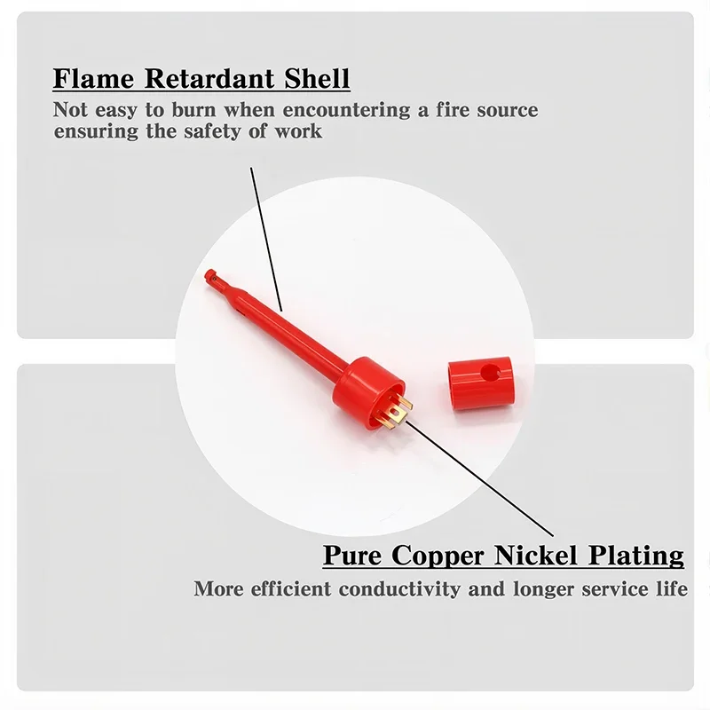 10Pcs Large 57mm Hook Clip Electrical Connector SMD IC Test Hook Clips Welding DIY Accessories