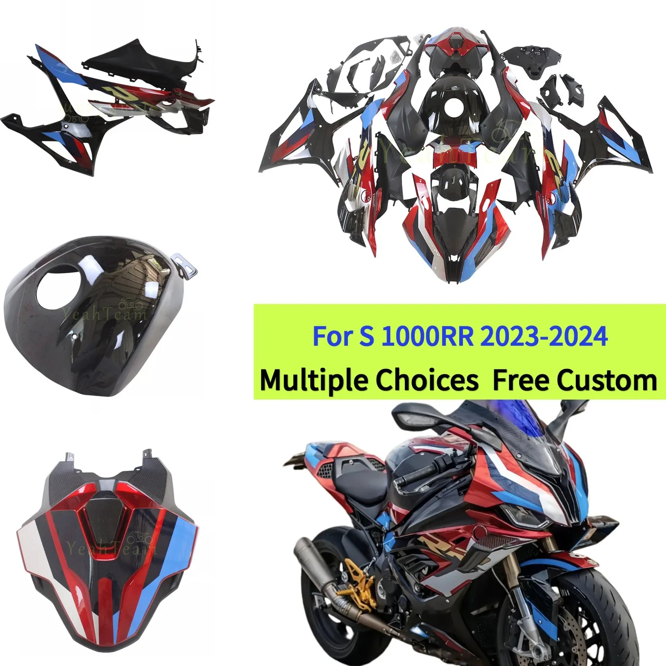 

Motorcycle Body Panel Fairing Fit For BMW S1000 RR 2023 2024 S1000RR with seat cowl and tank cover