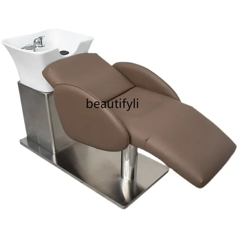 

LX8Shampoo Chair Barber Shop Hair Salon Hair Salon Fashion Shampoo Chair Flushing Bed Lying HalfSSS