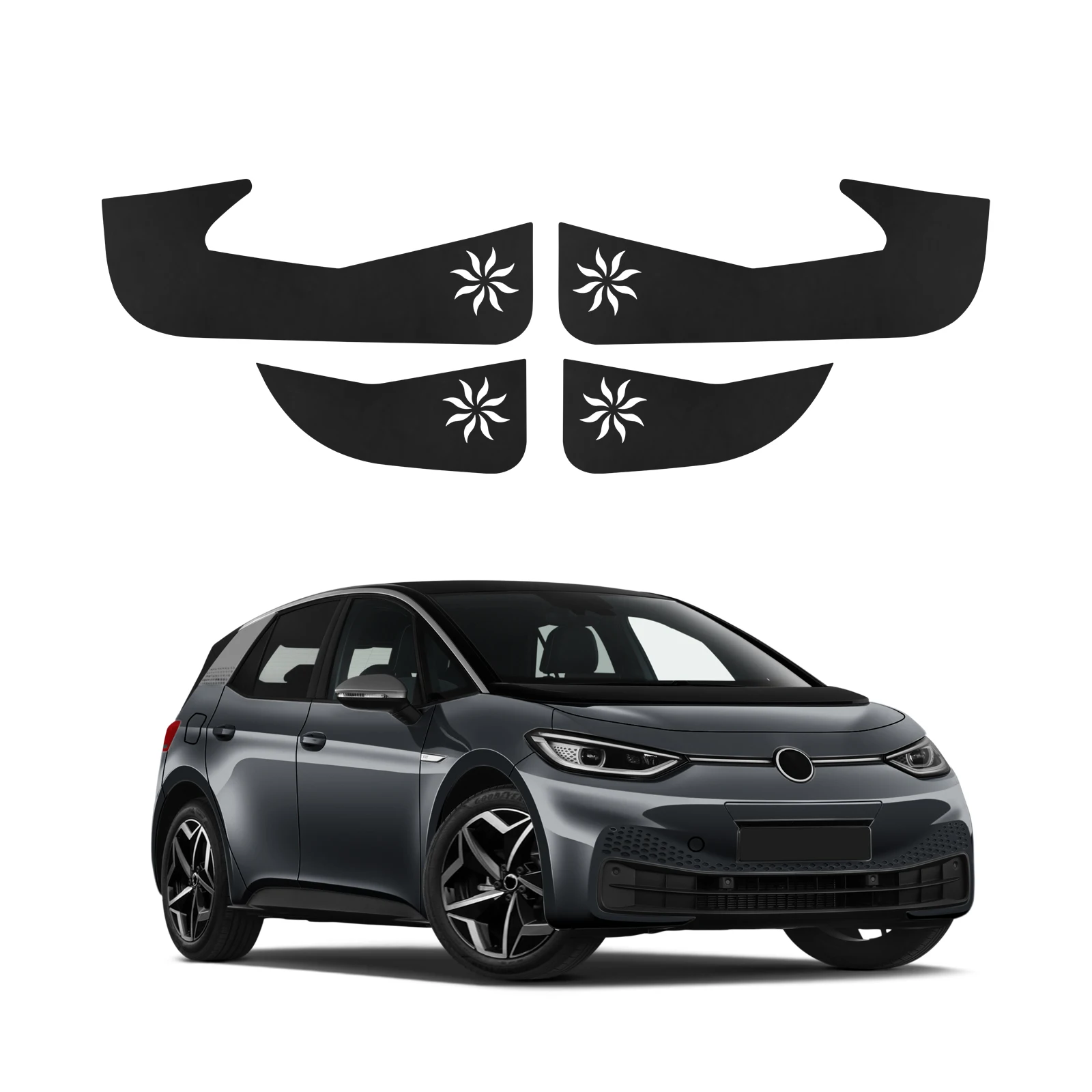 

Итальянская замша премиум-класса для Volkswagen VW ID.3 ID3 2020 2021 2022 2023, противоударная накладка на дверь с левым рулем, автомобильный кожаный карбоновый коврик для интерьера