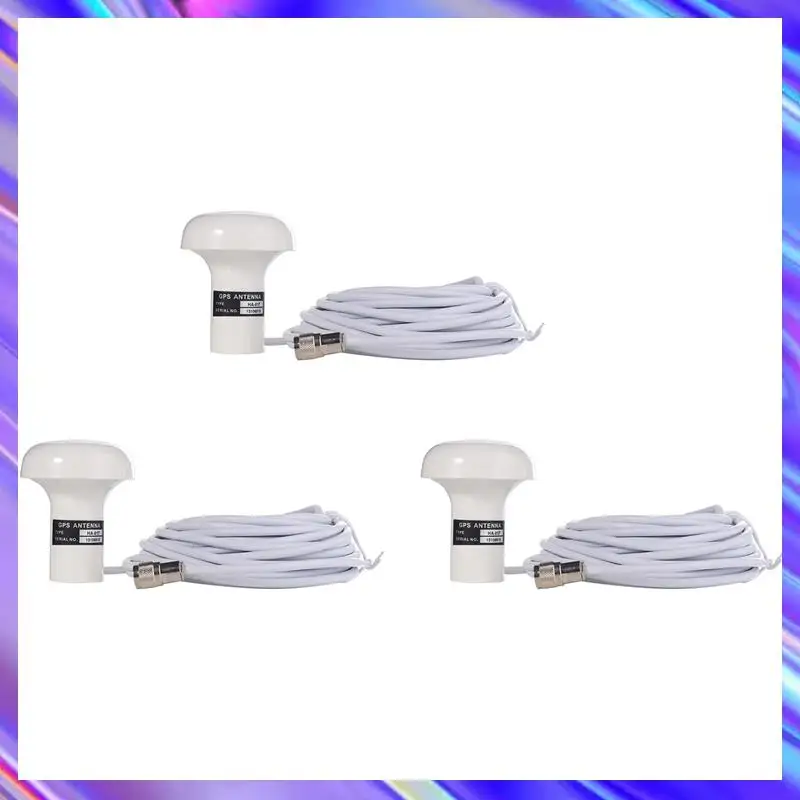 

A24U 3 Pcs Of GPS Antenna HA-017 Marine Gps Antenna With 10 Meter Cable TNC Connector RF Cable 10M RG-58 TNC Interface