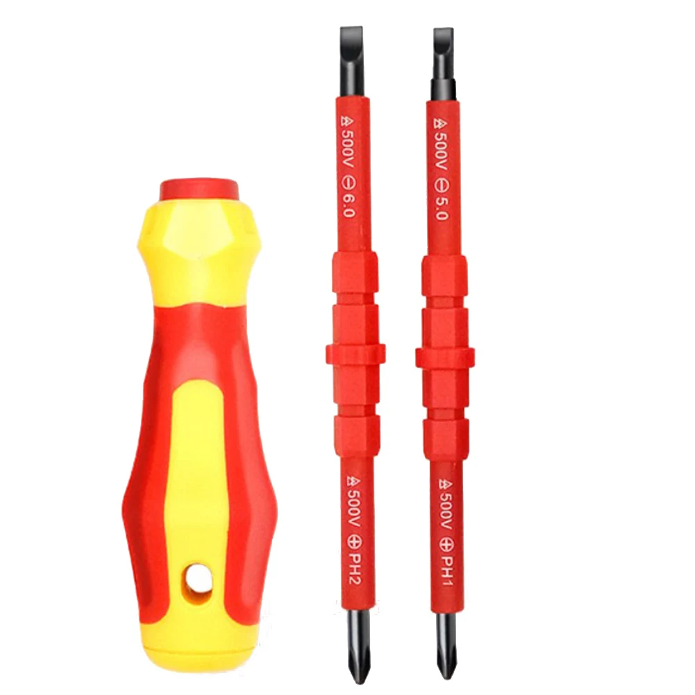 3 In 1 Insulated Screwdriver Set PH1/PH2 Multi-Purpose Screwdriver Electricians Slotted Cross Screwdriver Bit Hand Tools