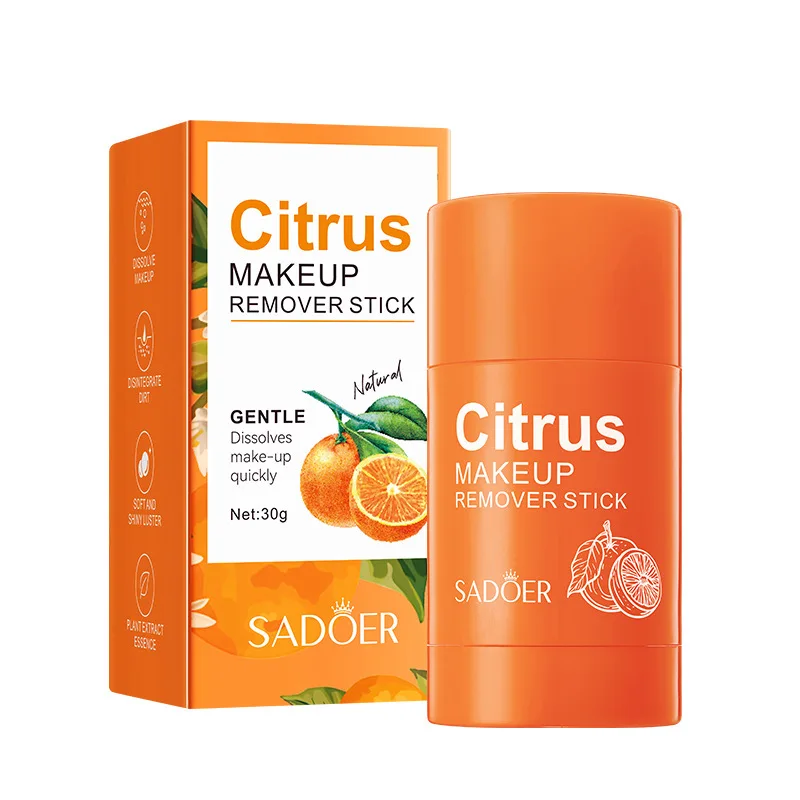 Citrus Portable Makeup Remover Stick Deep Cleansing Balm Gel Cream Stick Remover Lip makeup Cosmetics Moisturizing skin Korean