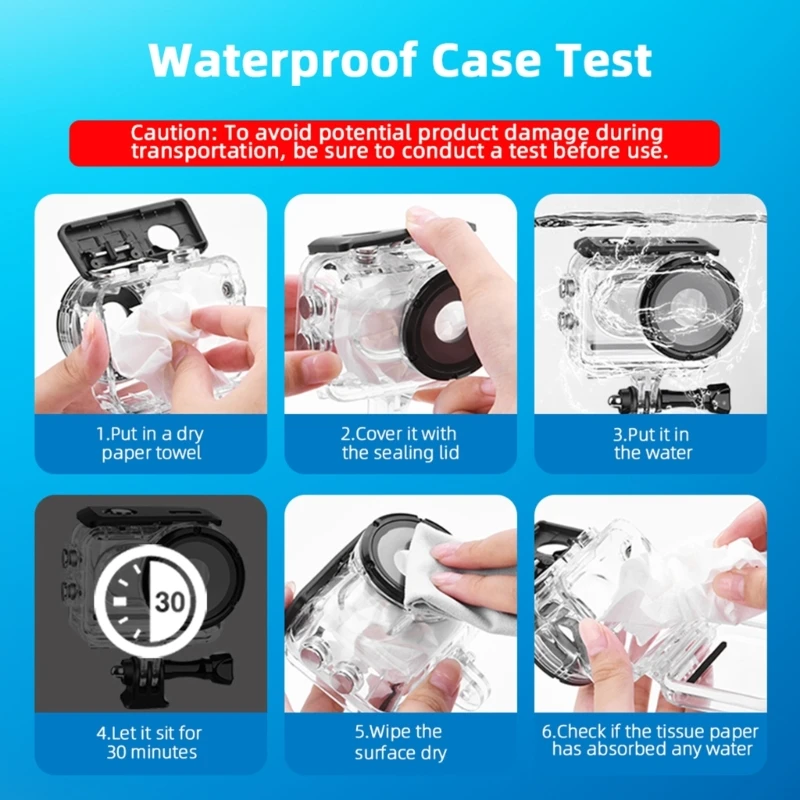 

Waterproof Protective Case Option For 360 GO3/3S Camera Cover Underwater Case Up To 30M Depth