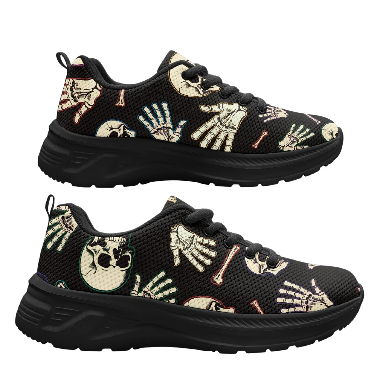 PENSTROLL Non Slip Walking Shoes Lightweight Tennis Shoes for Workout Men Skeleton Hands