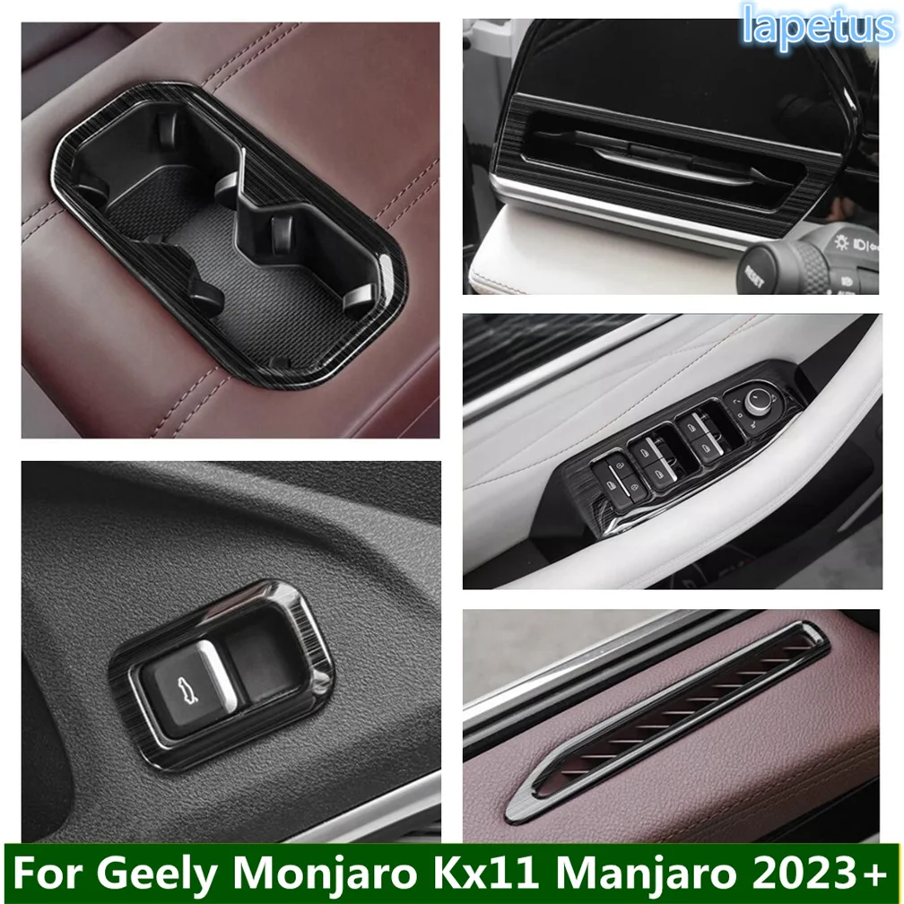 Window Lift Button Water Cup Holder Air AC Vent Decoration Rear Trunk Switch Cover Trim For Geely Monjaro Kx11 Manjaro 2023 2024