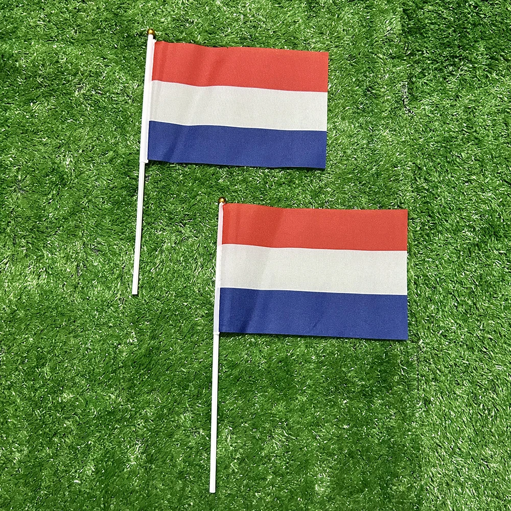 علم السماء هولندا علم اليد 10/20/50/100 قطعة 14*21 سنتيمتر هولندا علم اليد هولندا اليد يلوحون العلم الوطني #2
