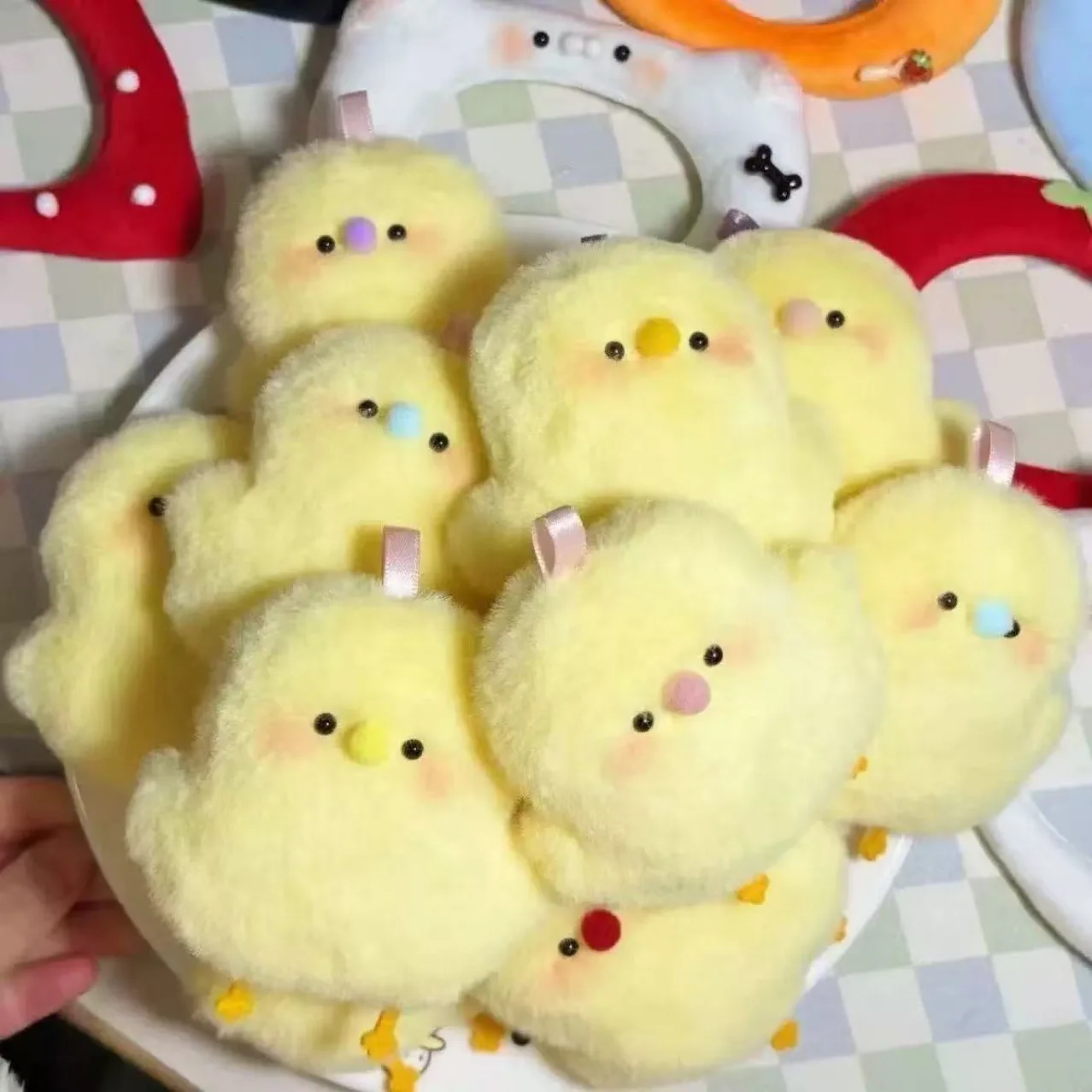 

Super cute chick plush pendant animal doll cartoon cute keychain schoolbag pendant plush keychain kawaii sleutelhanger cute