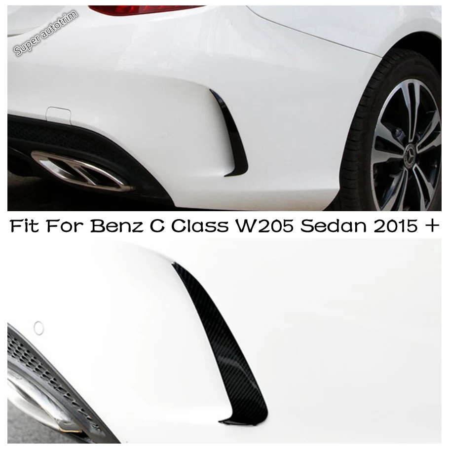 

Rear Bumper Spoiler Exterior Refit Accessories For Mercedes-Benz C Class W205 Sedan 2015 - 2021 Side Air Vent Cover Trim Plastic