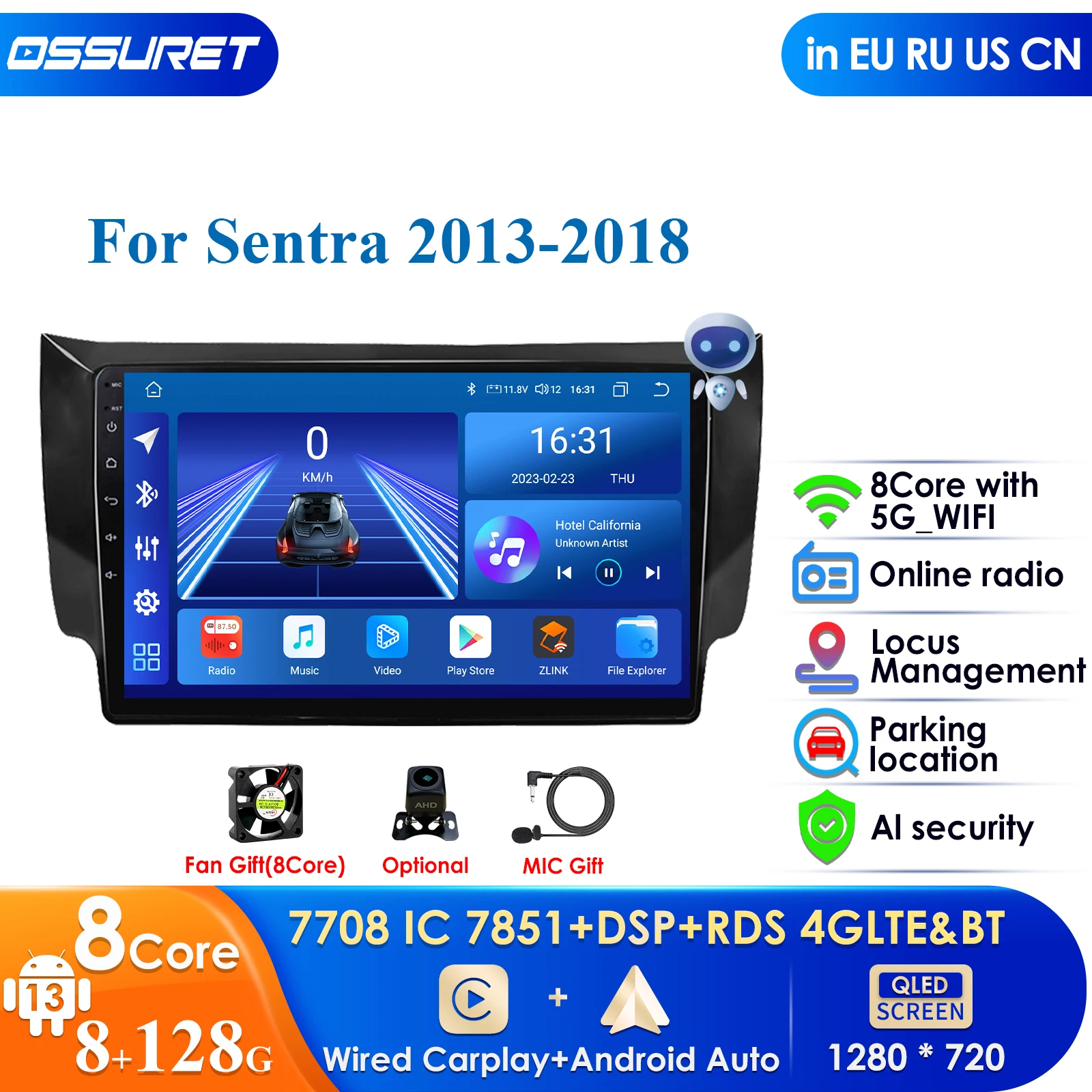 

Carplay 4G DSP 7862 Screen 2din Android Autoradio for Nissan Sylphy B17 Sentra 12 Car Radio Multimedia Video Player GPS Stereo