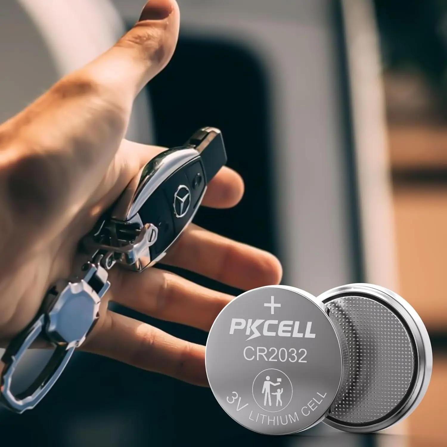 PKCELL 20PCS CR2032 3V Button Batteries BR2032 DL2032 ECR2032 Cell Coin Lithium Battery Watches Car Remote Key Coin Battery Cell