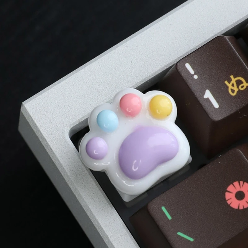 Resin Keycap 3D Kitten Claw Keycaps for Mechanical Keyboards For Game Computer Keyboard Decoration Gift 1PC D2RC