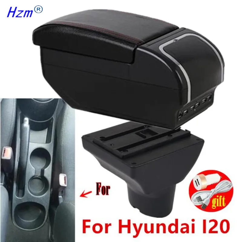 

Автомобильный подлокотник, центральный ящик для хранения для Hyundai I20, подлокотник для Hyundai I20, специальные детали для модернизации интерьера, автомобильные аксессуары