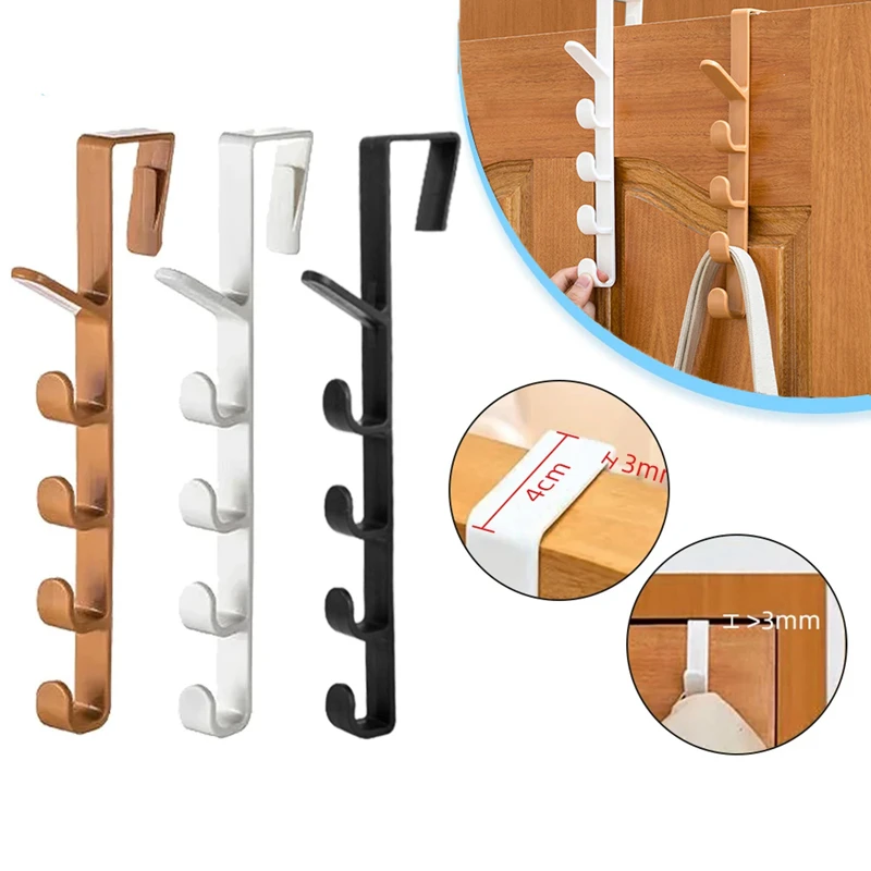 Hinter-Tür-Kleiderhaken, Mehrzweck-Organizer, Garderobenhaken für Schlafsaal, Kleider-, Mantel-, Hut- und Handtuchhalter, Aufbewahrung für Zuhause und Kleiderschrank – Detail 2