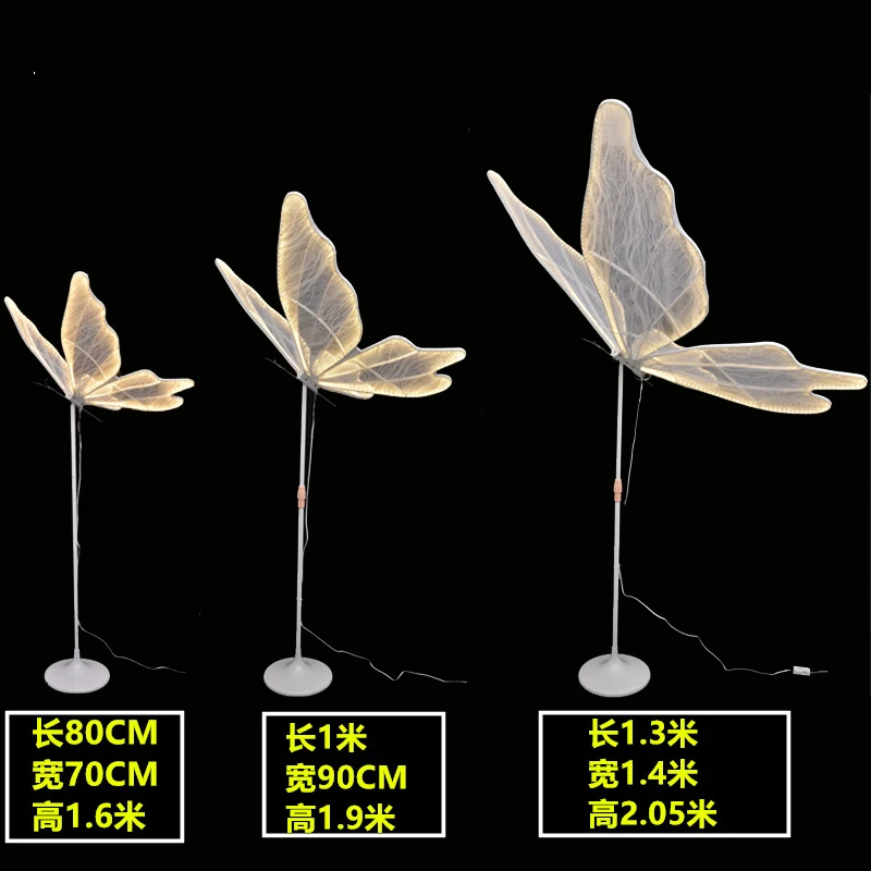 Wedding luminous props butterfly wings pendant ceiling decoration wedding stage chandelier T table iron art road guide ornament
