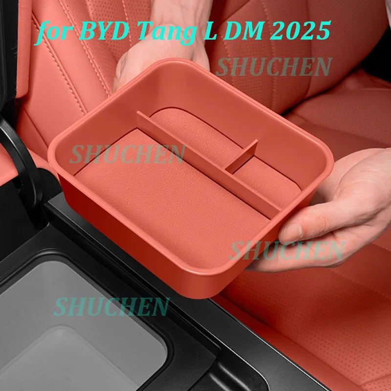 

Car Armrest ABS Storage Box for BYD Tang L DM 2025 With Refrigerator Version Central Console Storage Box Interior Accessories