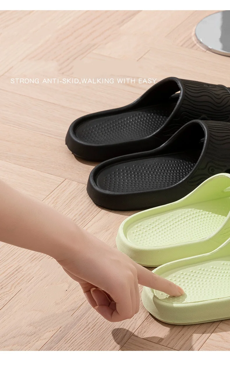Women's Eva Slippers,Men Summer Home Household Couples Thick-Soled Non-Slip Bathing and Bathroom Slippers for Women Outdoor Wear