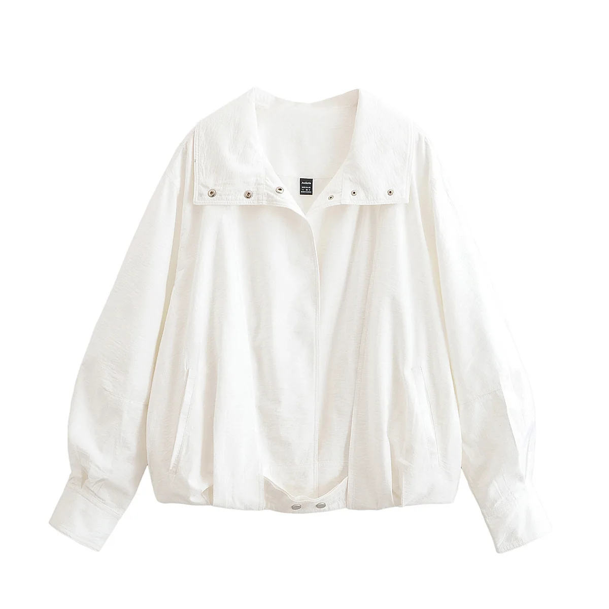 

Женская однотонная куртка с длинным рукавом, пальто в бейсбольном стиле, женская флип-коротник в европейском и американском стиле Z4611457