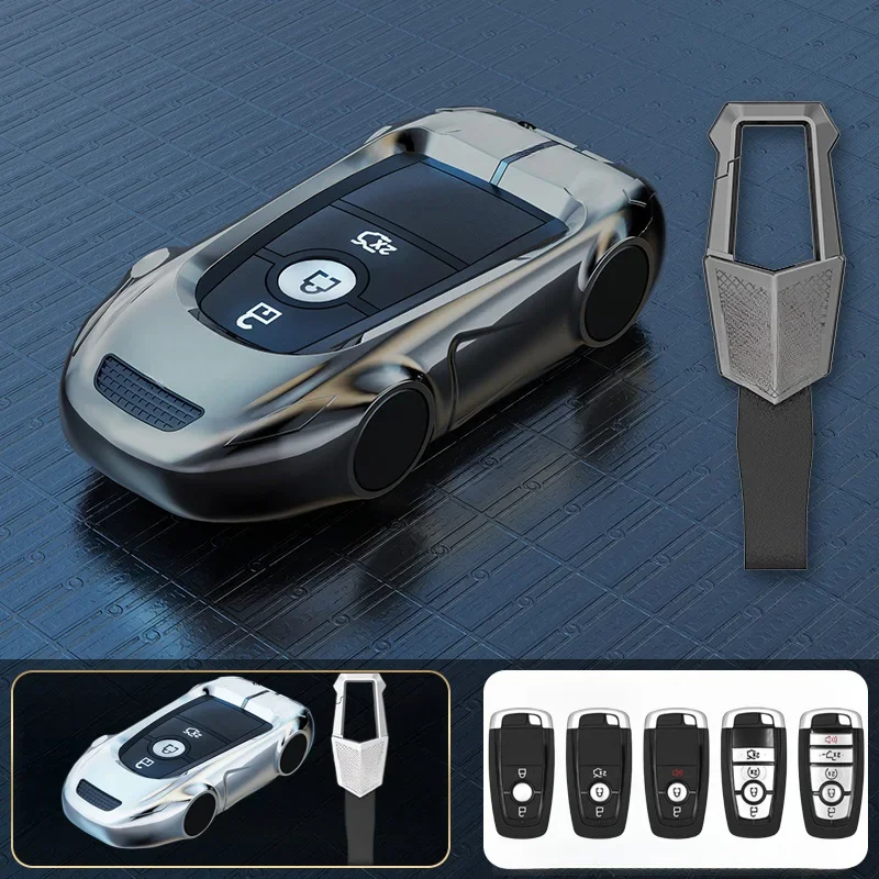 Zinc Alloy Silicone Car Key Case Cover For Ford Bronco Ecosport Edge Escape Expedition Explorer F-150 F-250 F-350 F-450 F-550