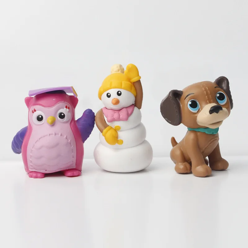 4-8cm 12 sztuk/zestaw Disney Doc McStuffins zabawki figurki akcji Anime kreskówka Model z pcv lalki Kawaii figurka prezent urodzinowy dla dzieci