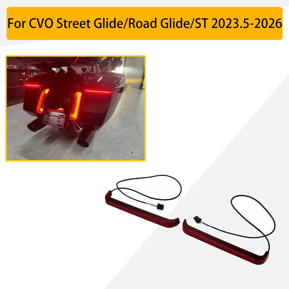 For Harley CVO Road Glide ST Street Electra Glide Touring 2023-2026 LED Saddlebag Turn Signal Brake Light