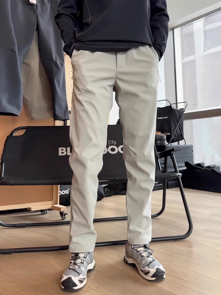 アメリカンスレメンズ秋冬ソフトエルワークウェアパンツジッパーサイドスポーツクライミングカジュアルアウトドアルーズフィットパンツ