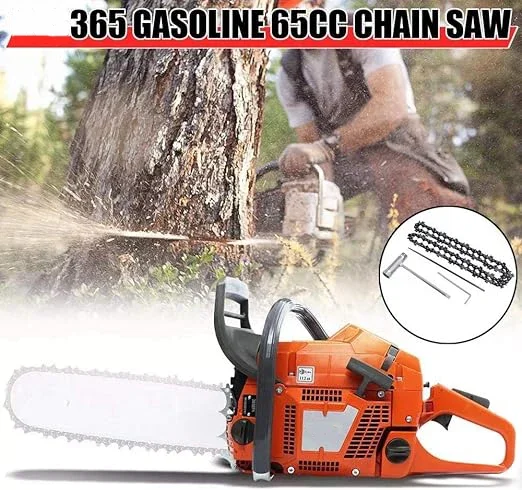 HUS Chainsaw 365 OEM Customizable 65cc Gasoline Petrol Chainsaw Professional Industrial Cutting Machine Oil Saw Chain for Sale