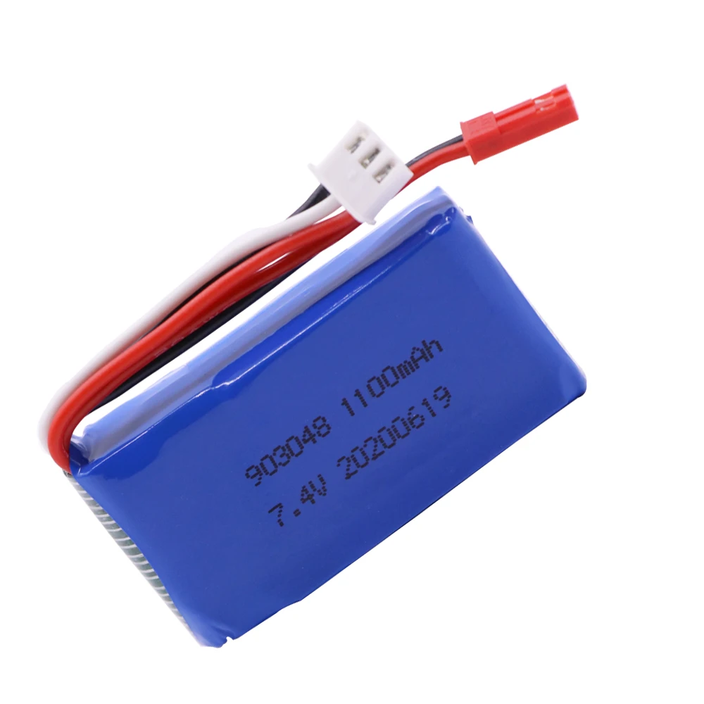 7.4V 1100mAh 903048 batteria Lipo per Wltoys V353 A949 A959 A969 A979 k929 RC auto elicottero giocattoli parti 7.4V batteria ricaricabile